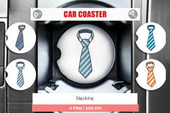 Car Coaster Necktie Product Image 1