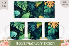 Monstera Mug Design, Summer Mug Template Product Image 1