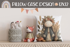 Fall Pillow Template, Farm Pillow, Thanksgiving Pillow PNG Product Image 1