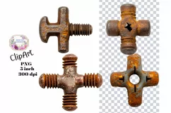 Rusty Things, Grunge, Metal, Ephemera, PNG, Clipart Product Image 1