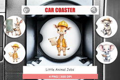 Car Coaster Little Animal Jobs Product Image 1