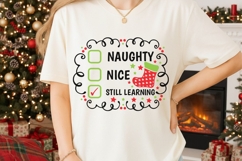 Naughty Nice Still Learning Svg, Christmas Checklist Svg. Product Image 2