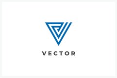 Letter V Triangle logo design vector template Product Image 1