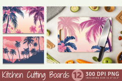 Pink Tropical Island Cutting Boards sublimation Designs Product Image 1