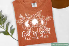 Fall SVG | God Is Good SVG | Bible Verse SVG | Pumpkin SVG Product Image 1