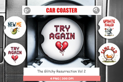 The Glitchy Resurrection Car Coaster Product Image 1