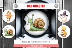Car Coaster Funny Spooky Faces Product Image 1