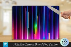 Colorful Neon Lights Cutting Board Sublimation Design Product Image 1