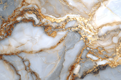 Elegant White Grey Gold Marble Fluid Art Background Product Image 1