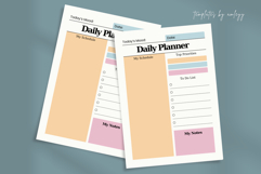 Pastel Daily Planner Canva Template | Editable Printable Product Image 1