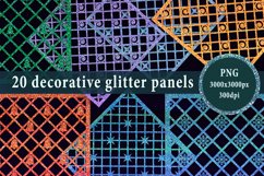 20 decorative glitter panels Product Image 1