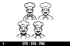 vector avatar of a professional smiling chef Product Image 1