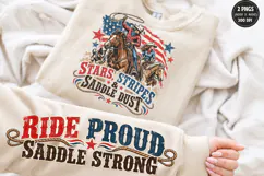 Rodeo Cowboy Front Sleeve PNG, Western Rodeo Sleeve Shirt De Product Image 1