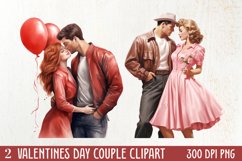 Valentines Day Couple Clipart, Valentines Clipart Product Image 2