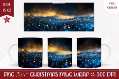 Christmas Mug Sublimation, Glitter Mug Wrap Design Product Image 1