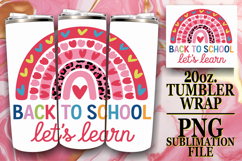 Vibrant colors 20oz tumbler wrap, Back To School Product Image 1