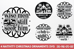 Nativity Christmas Ornaments SVG Product Image 1