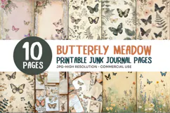 Butterfly Meadow Junk Journal Pages Product Image 1
