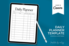 Minimalist Daily Planner Template | Editable Canva Printable Product Image 1