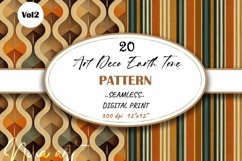 Art Deco Earth Tone Seamless Digital Paper Product Image 1