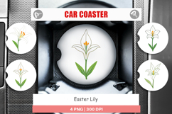 Car Coaster Easter Lily Product Image 1