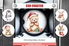 Car Coaster Christmas Baby Animals Product Image 1