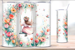 4 Spring Girl Tumbler Wrap Sublimations, 20 oz Product Image 3