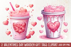 Valentine Coffee Cup Sublimation Clipart Product Image 2