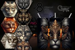 Cats in the mask | skinny tumbler Sublimation design bundle Product Image 1