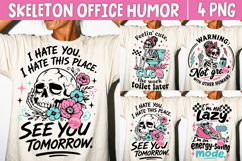 Funny Office Humor PNG, Sarcastic Coworker Skeleton Product Image 1