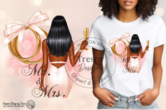 Mr And Mrs Bride Tumbler PNG Wedding Wrap Sublimation Design Product Image 2