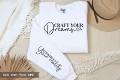 Craft your Dreams SVG - Mother's Day Sleeve T shirt Design Product Image 1