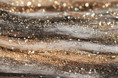Gold Glitter on Rustic Wood Texture Background Design Product Image 1