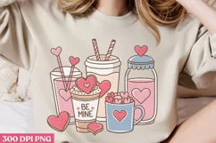 Be mine PNG, Coffee Valentines day Sublimation PNG Product Image 2