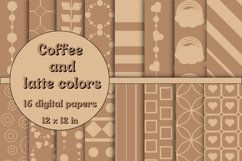 Coffee and latte colors digital papers Product Image 1