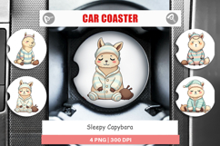 Car Coaster Sleepy Capybara Product Image 1