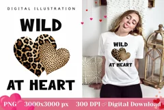 Valentine's Day Love Heart Illustration, Wild At Heart Png Product Image 1