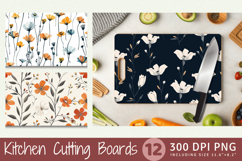 Sparse Flowers Cutting Boards sublimation Designs Product Image 1