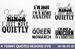 Funny Quotes Designs SVG Product Image 1