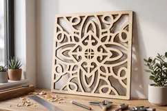 Square Decorative Panel SVG | Laser Cut File Product Image 1