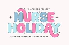 Nurse Holiday - Cute Retro Bubble Font Product Image 1