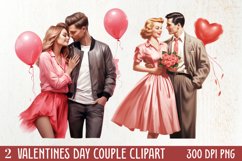 Valentines Day Couple Clipart, Valentines Clipart Product Image 1