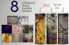 Oil paint Grunge design | Skinny tumbler Sublimation bundle Product Image 1
