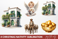 Christmas Nativity Sets Clipart PNG Product Image 1