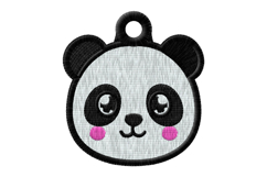 Cute Panda Keychain Embroidery Design Product Image 2