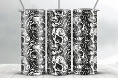 Skinny Tumbler laser svg 20oz Halloween Gothic Skull wrap Product Image 2