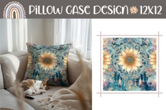 Sunflowers Pillow Design, Celestial Pillow Sublimation Product Image 1