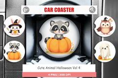 Car Coaster Cute Halloween Animals Product Image 1