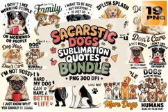 Bark &amp; Bite Sarcastic Dog Quote PNG Pack Product Image 1