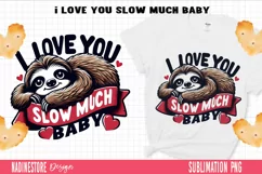 I love you slow much baby Sublimation PNG. Product Image 1